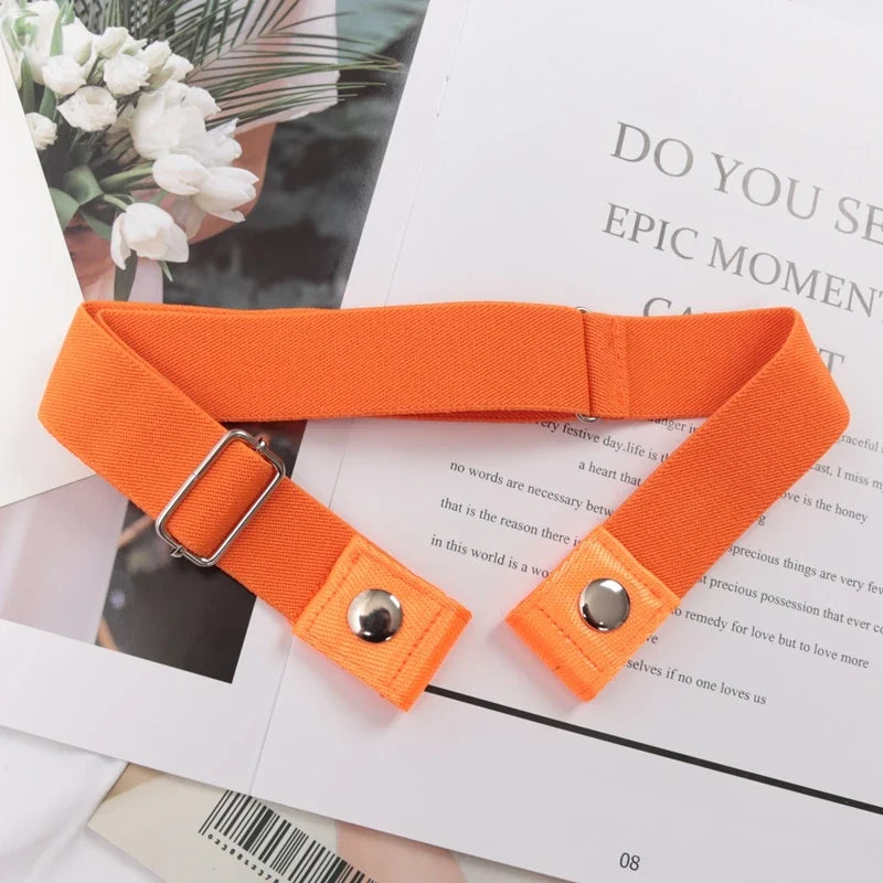 Women's Elastic Buckle-Free Canvas Waist Belt | 29 Colors