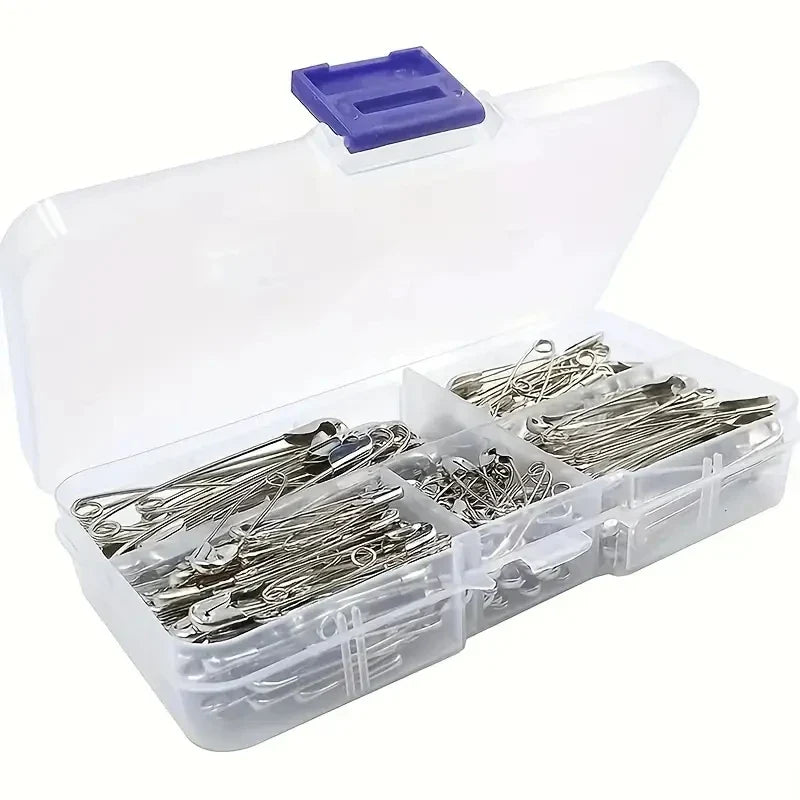 260-Piece Assorted Safety Pins Set – Large & Small Sewing Pins Sewing Safety Pins Qme