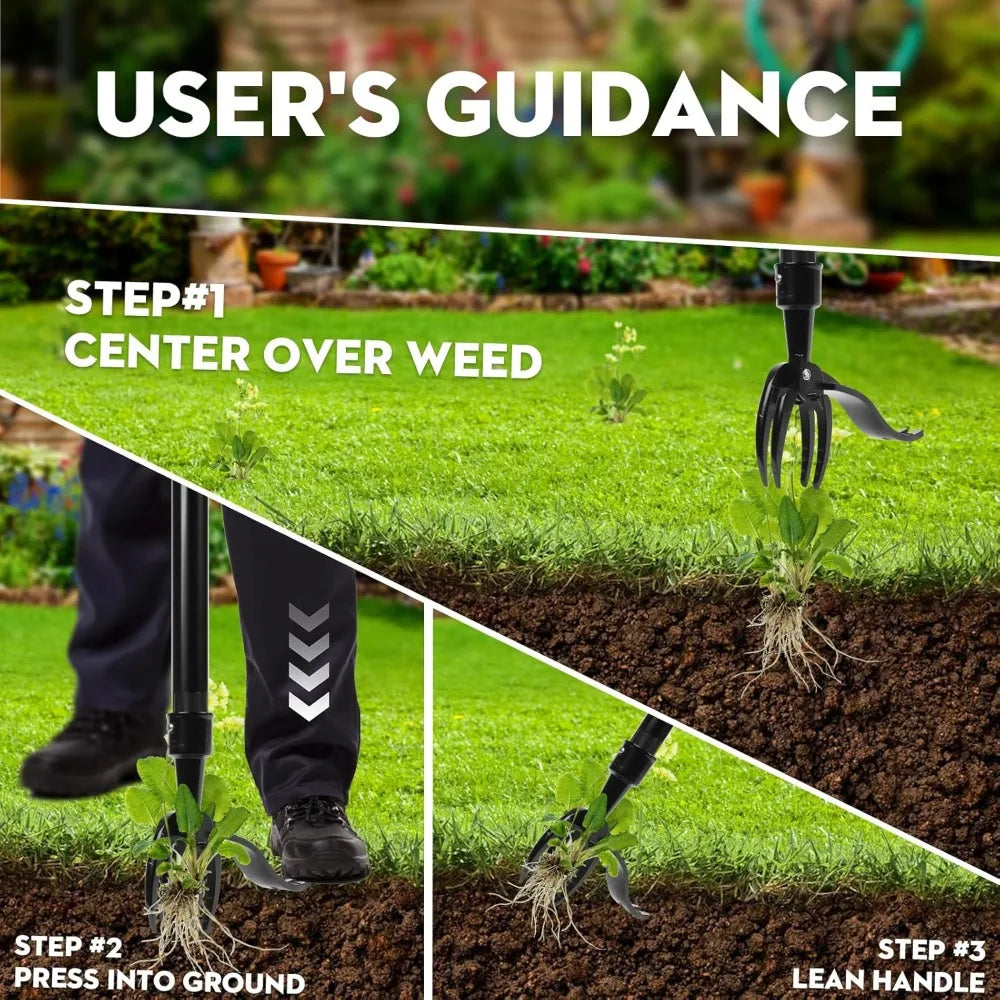 Stand Up Weed Puller with Foot Pedal | Manual Garden Tool Stand-Up Weed Puller Qme