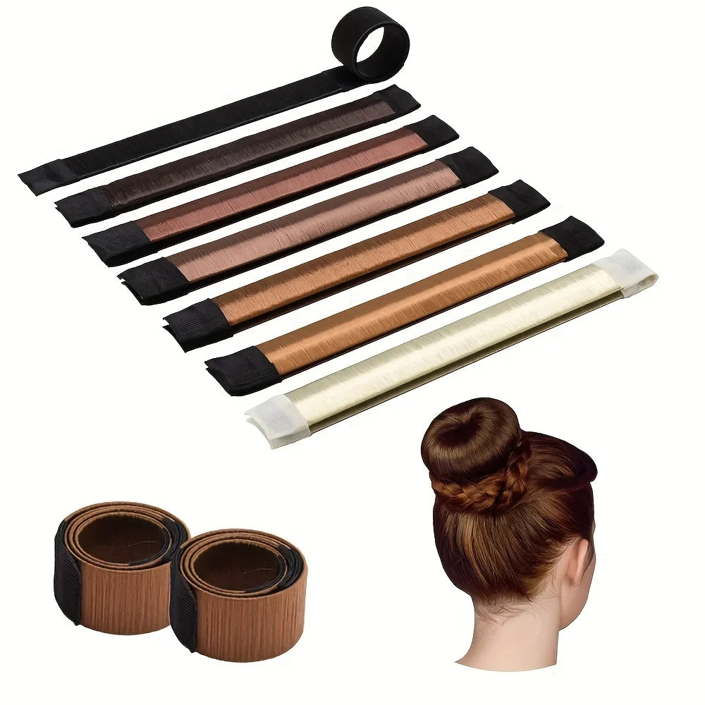 Magic Hair Bun Maker French Twist Snap Ring Styling Tool Hair Bun Maker Qme