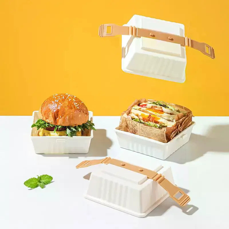 Premium Lunch Box with Sturdy Strap & Leak-Proof Lid Lunch Box Qme