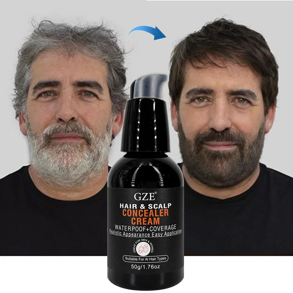 GZE Waterproof Concealer Cream – Scalp, Beard & Brows Concealer Cream Qme