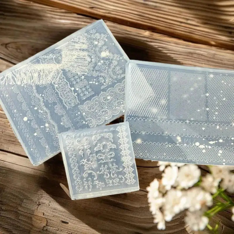 Silicone 3D Nail Mould Templates – Lace & Ribbon DIY Nail Art Nail Art Mould Qme