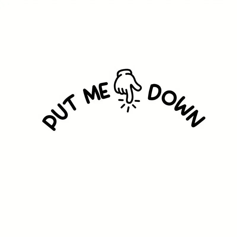 Funny "PUT ME DOWN" Toilet Vinyl Removable Decal Sticker Vinyl Wall Decal Qme