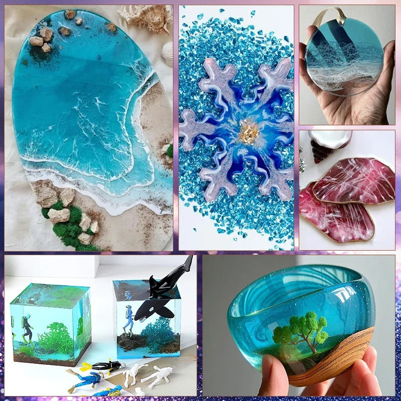 Clear Casting Epoxy Resin Kit – 1:1 Mix for Jewelry & DIY Art Epoxy Resin Kit Qme