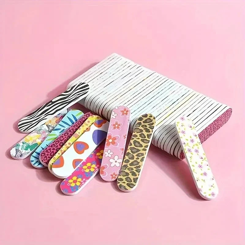 Double-Sided Mini Wooden Nail File – Manicure & Pedicure Tool Nail File Qme