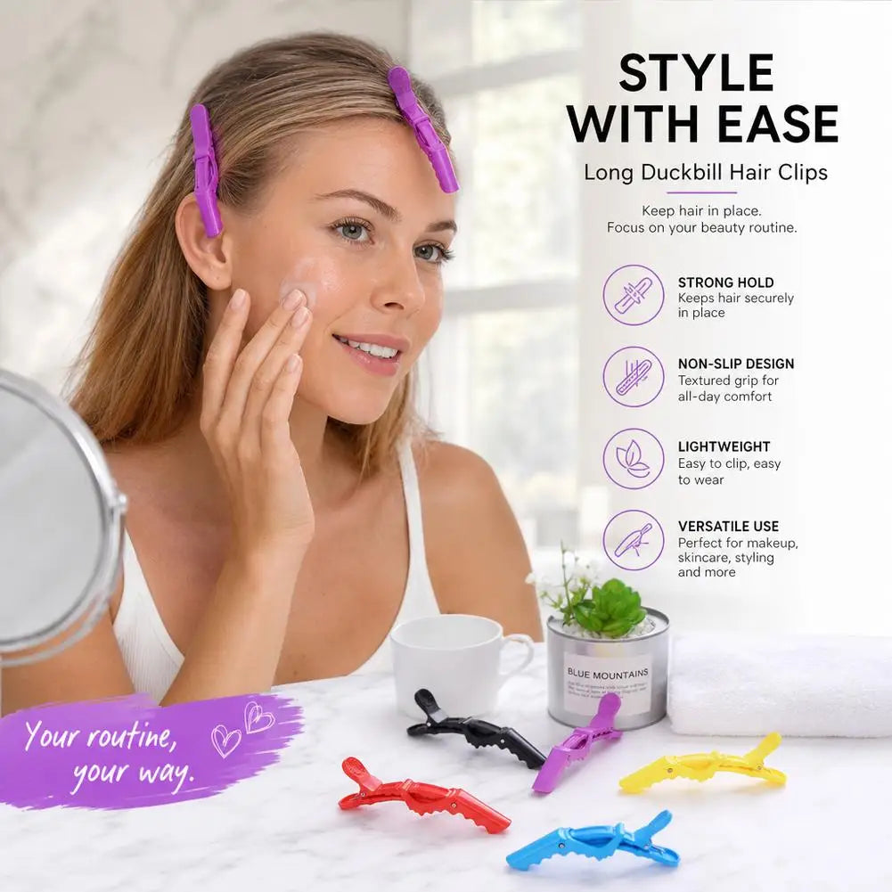 Alligator Hair Sectioning Clips – Pro Styling Clamps, 9 Colors Hair Sectioning Clips Qme