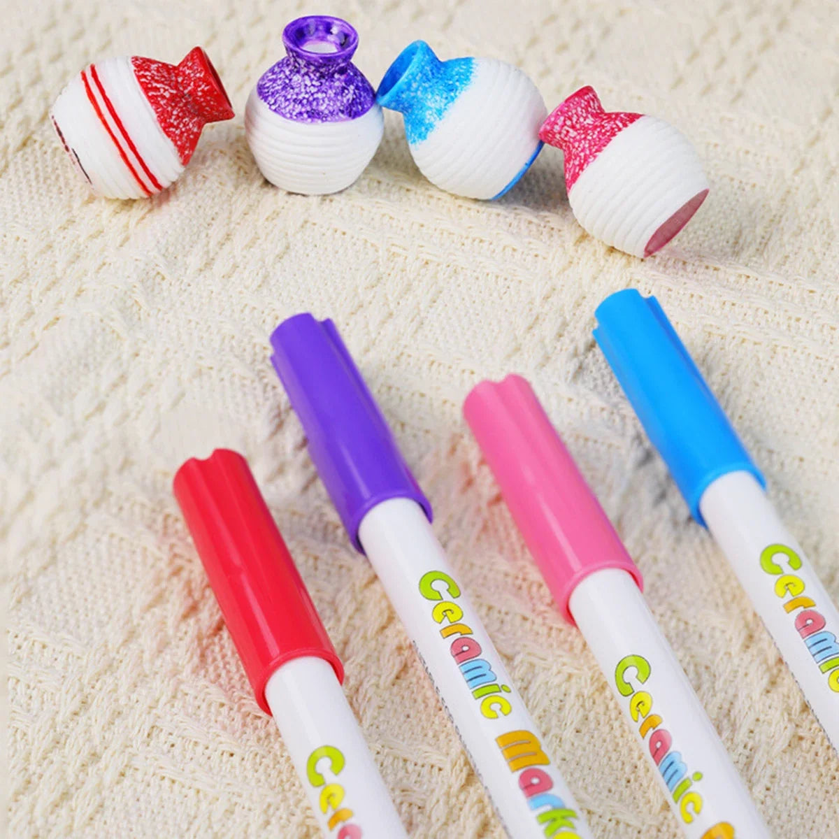 12-Color Ceramic Acrylic Paint Marker Pens – DIY Art Set Acrylic Paint Markers Qme