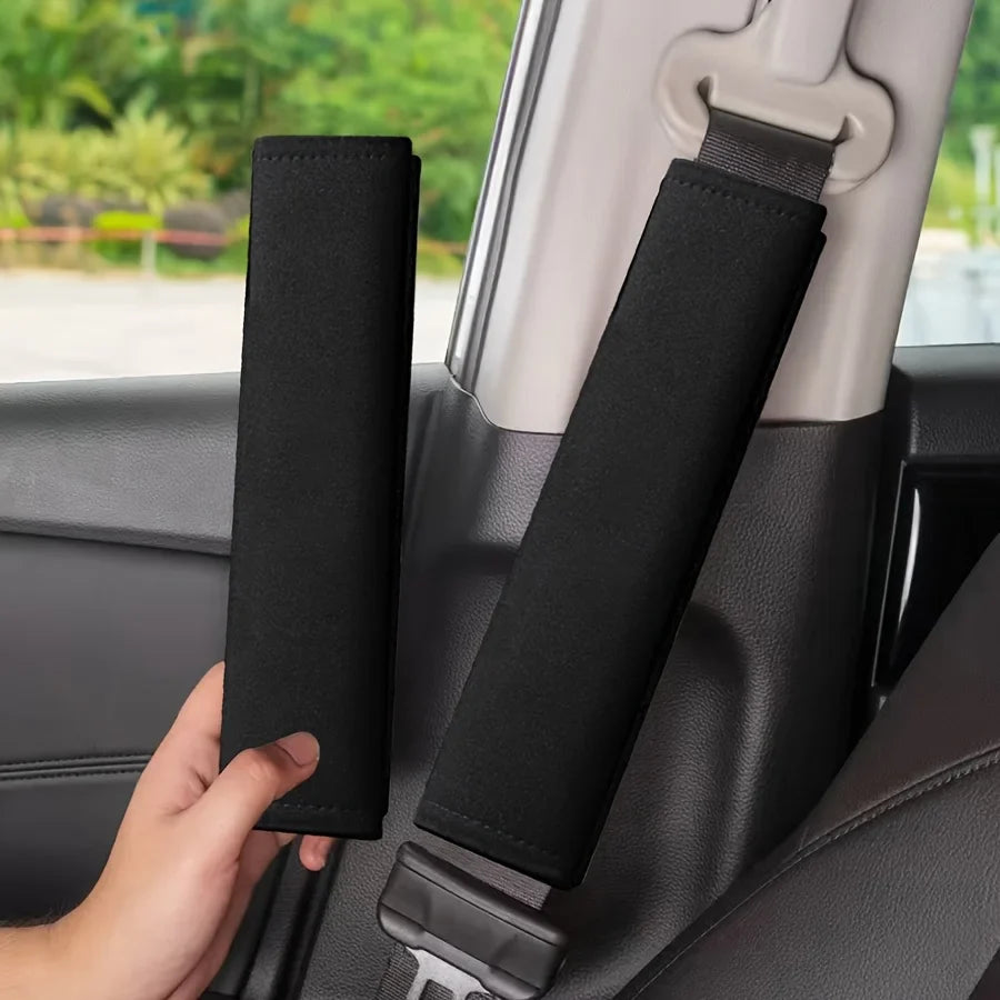 Car Seat Belt Shoulder Pads – Soft Cushioned Covers 2-Pack Seat Belt Cover Qme Blue