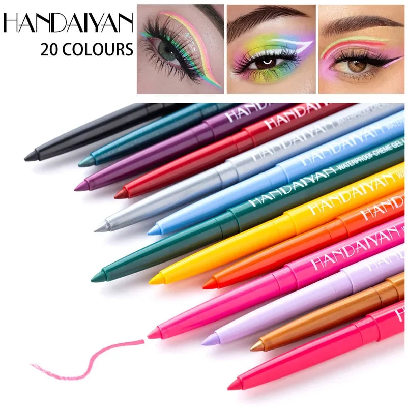 20 Color Waterproof Matte Gel Eyeliner Pen | Long-Lasting Gel Eyeliner Pen Qme