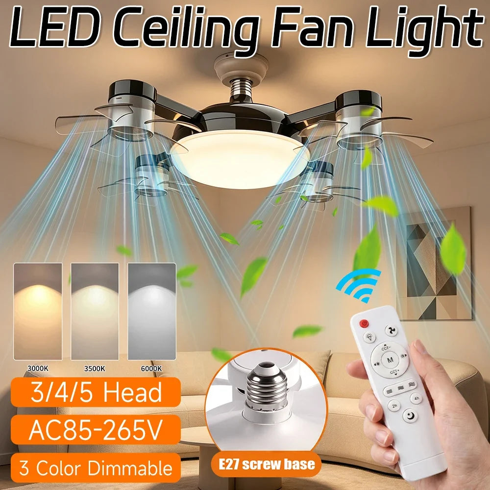 Smart E27 LED Ceiling Fan Light | Remote Dimming | 450mm Ceiling Fan Light Qme
