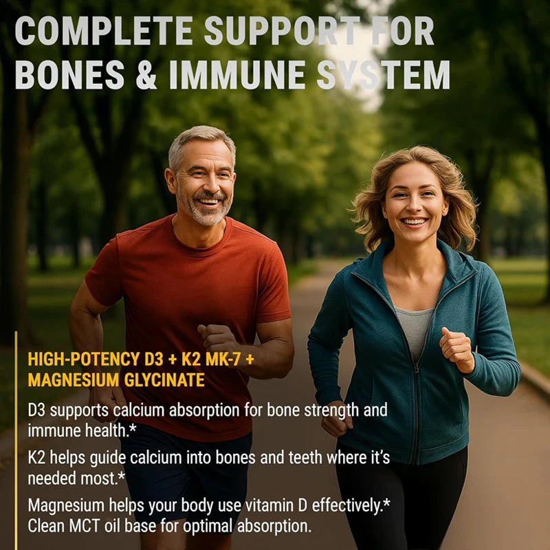 HOLUCKS D3+K2 Capsules with Magnesium & Zinc | 60/120 Count Vitamin Supplement Capsules Qst