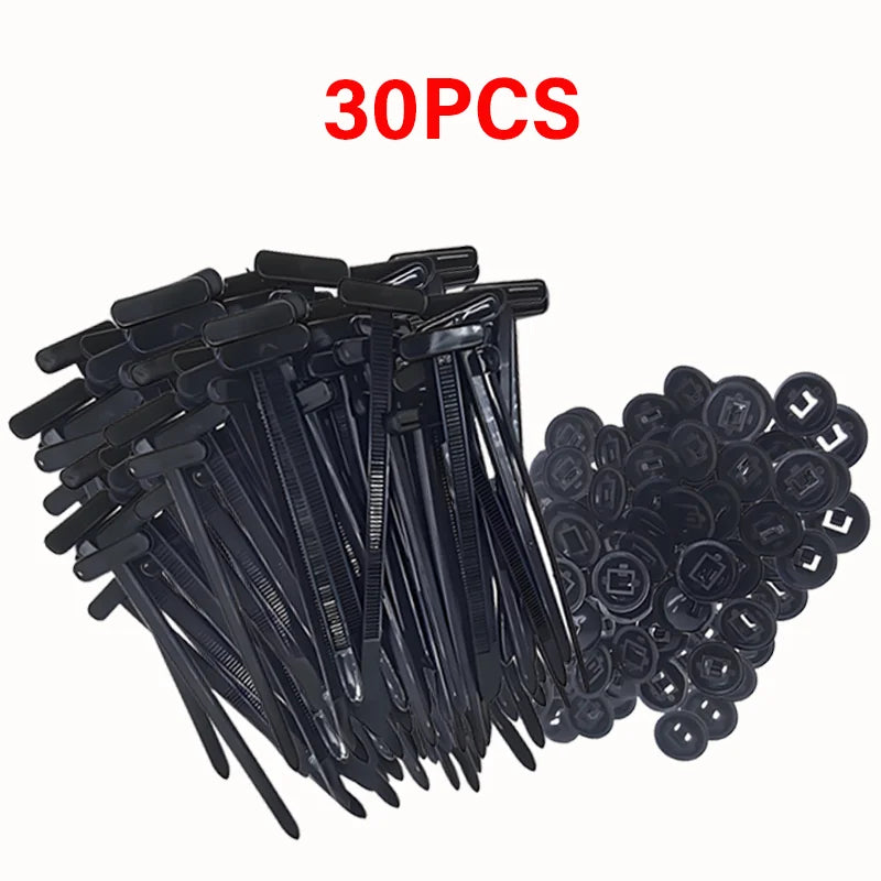 Universal Nylon Cable Tie Buckle Auto Fastening Straps Cable Tie Buckle Qme 30PCS
