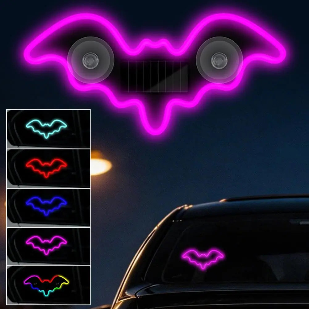 Solar Bat LED Ambient Car Light – Suction Cup, 5 Colors Car Ambient Light Qme