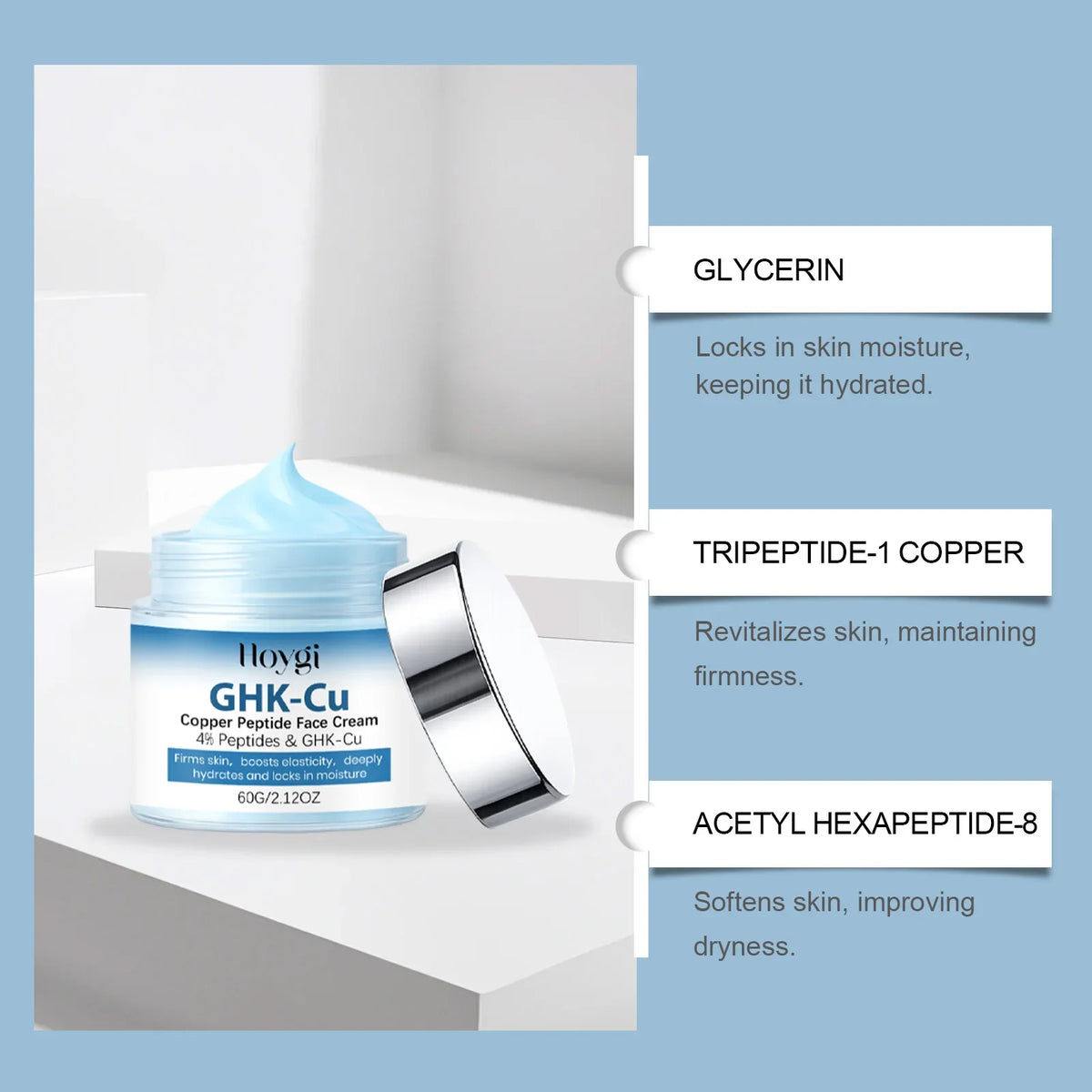 Copper Peptide Face Cream Serum – Firming & Hydrating Face Cream Serum Qme