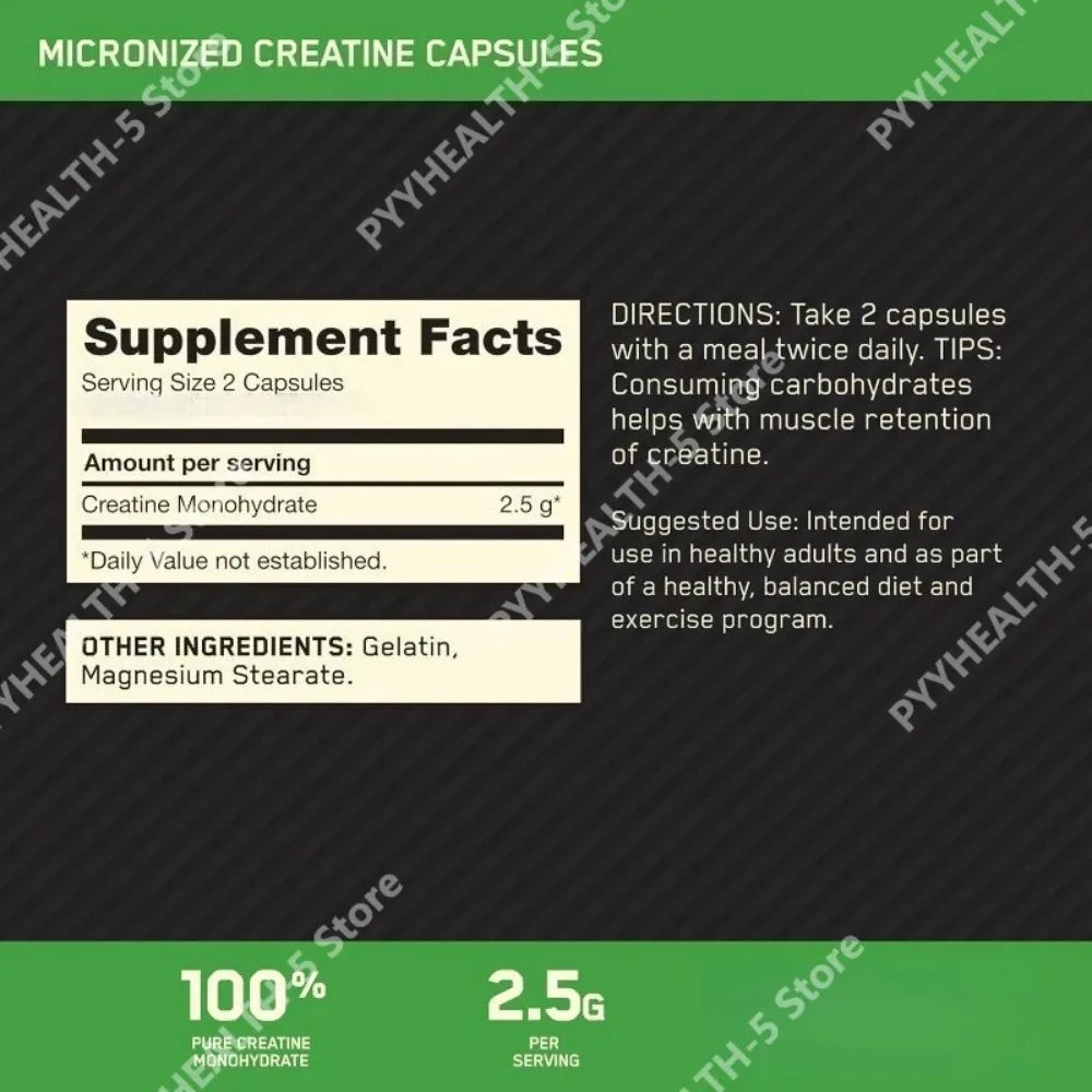 Creatine 2.5g Capsules – Muscle, Fitness & Recovery | 60ct Creatine Supplement Qst