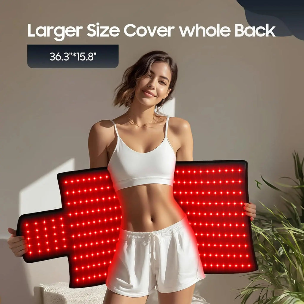 Red Light Therapy Mat 325 LEDs 660nm 850nm Near Infrared Wrap Belt Red Light Therapy Mat Qst