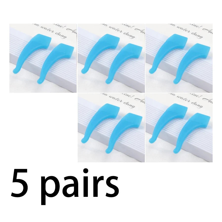 Silicone Anti-Slip Glasses Ear Hooks – 5 Pairs, 8 Colors Glasses Ear Hooks Qme A4