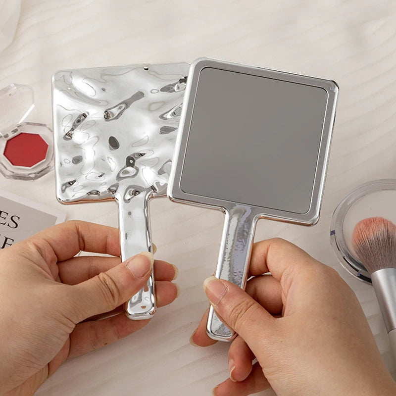 Liquid Shape Square Handheld Makeup Mirror – Salon & Vanity Handheld Vanity Mirror Qst