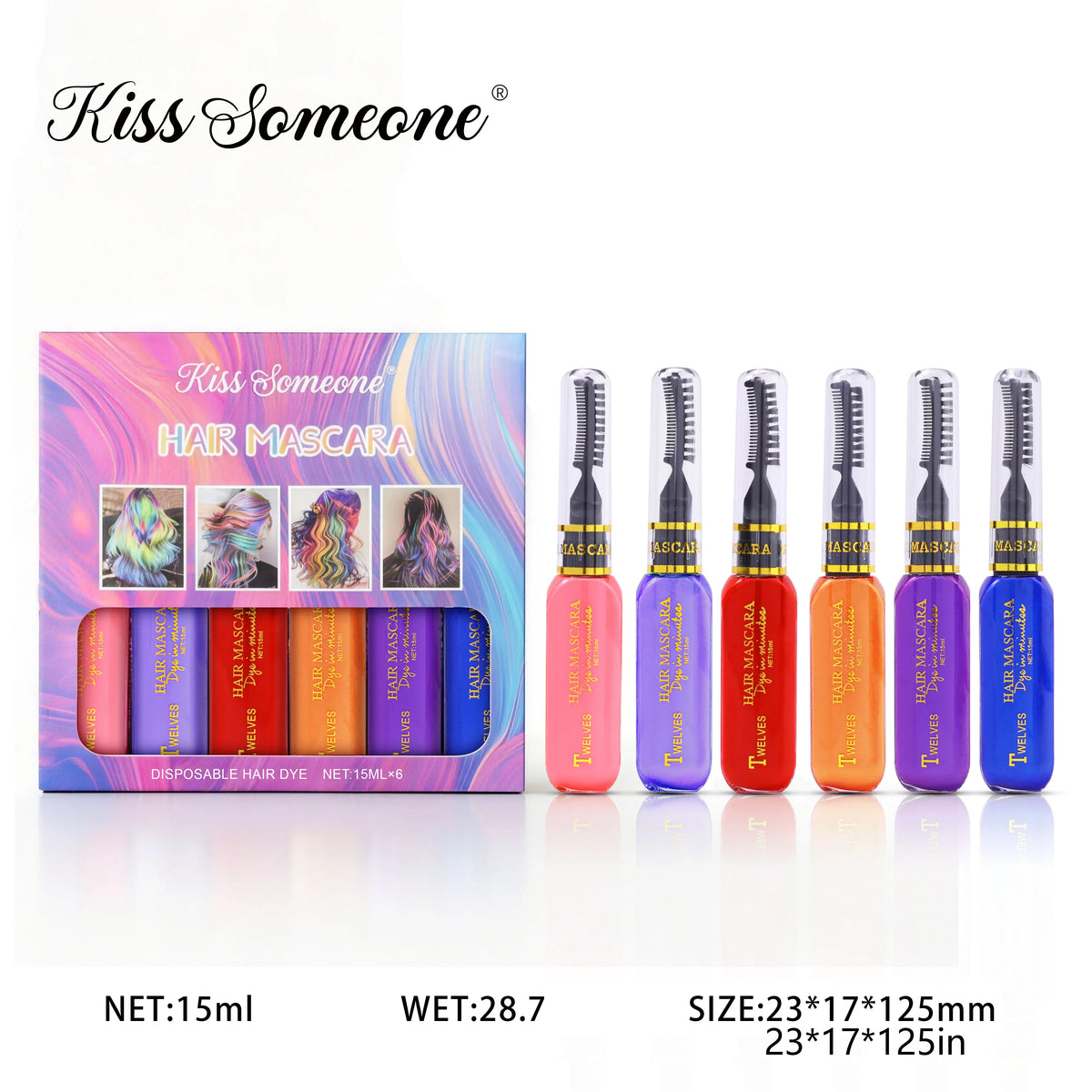 6-Color Temporary Rainbow Hair Dye Paste | Instant Color Temporary Hair Dye Qme A