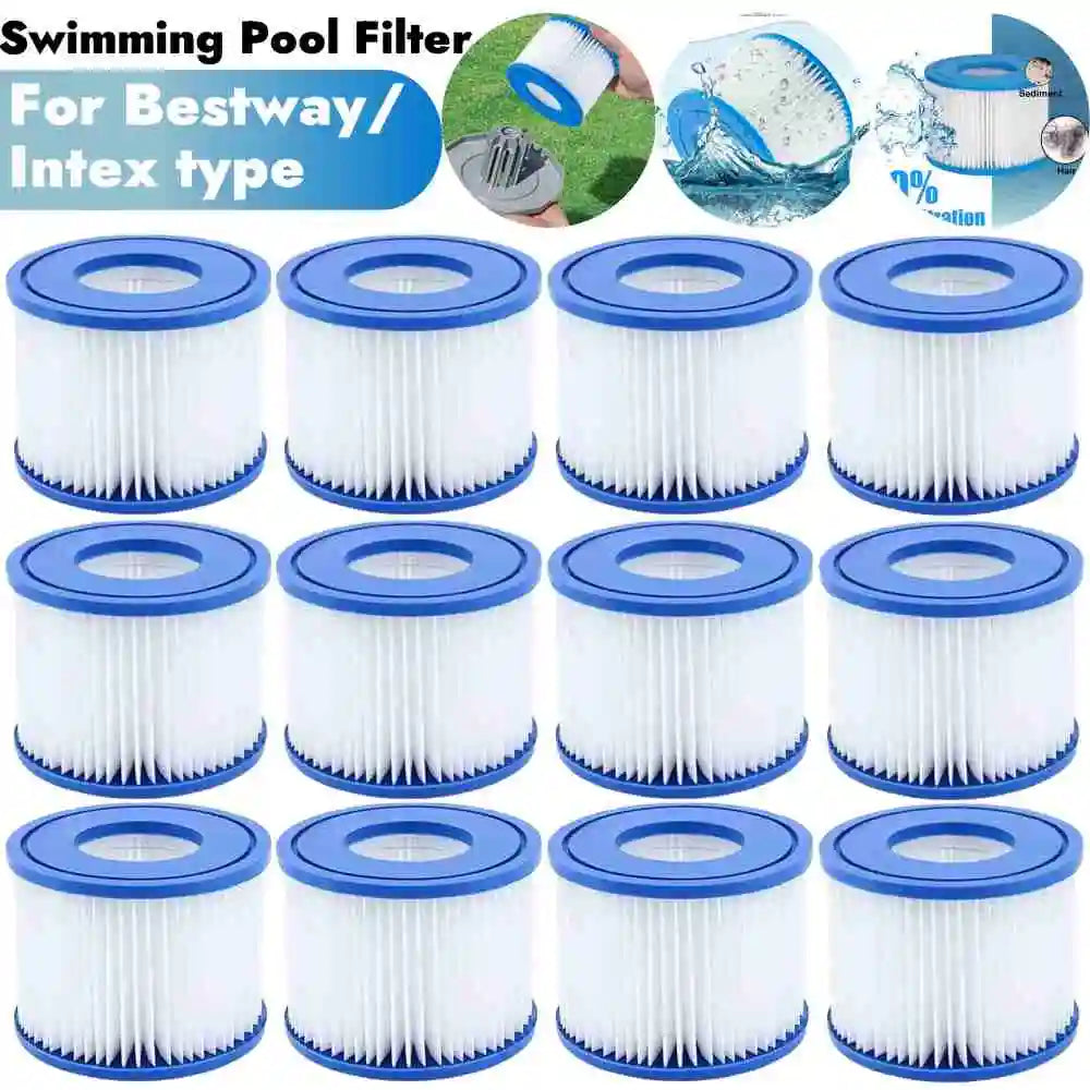 Pool Filter Cartridge Replacement for Bestway & Intex Pumps Pool Filter Cartridge Qme