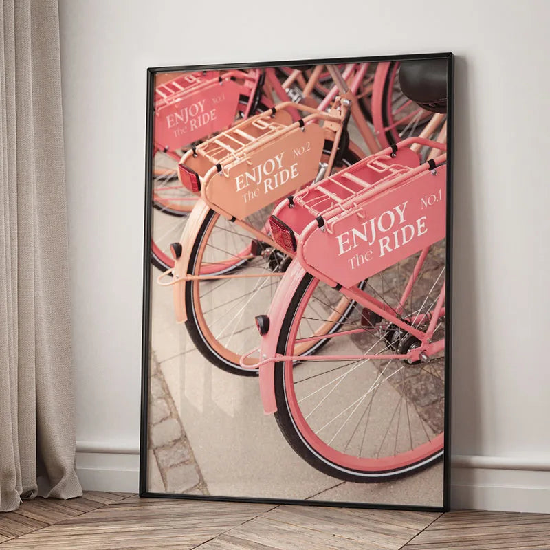 Paris Tower Cherry Blossom Canvas Wall Art – Nordic Poster Canvas Wall Art Qst F 40x60cm Unframed