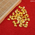100 Gold Mini Ingot Charms – DIY Wealth Luck Décor & Craft Props Miniature Craft Charms Qme 200pcs