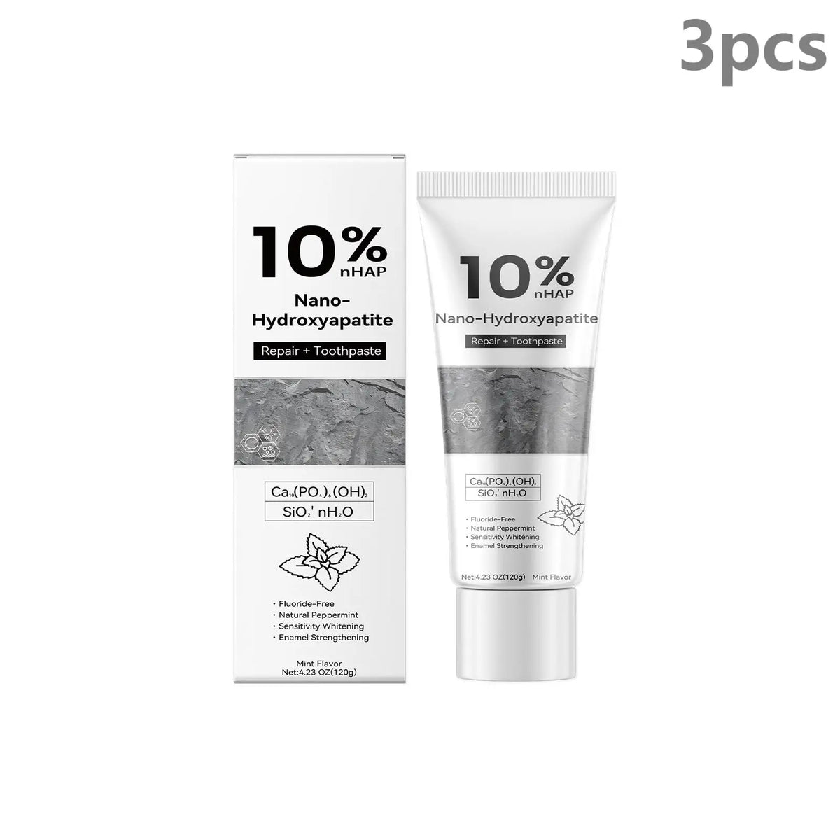 Nano Hydroxyapatite Toothpaste – Whitening & Enamel Repair Whitening Toothpaste Qst 3pcs