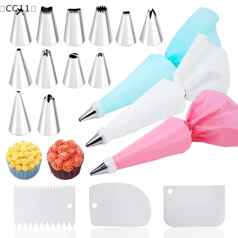 Stainless Steel Cake Piping Nozzle & Icing Decoration Tool Cake Piping Nozzle Qme