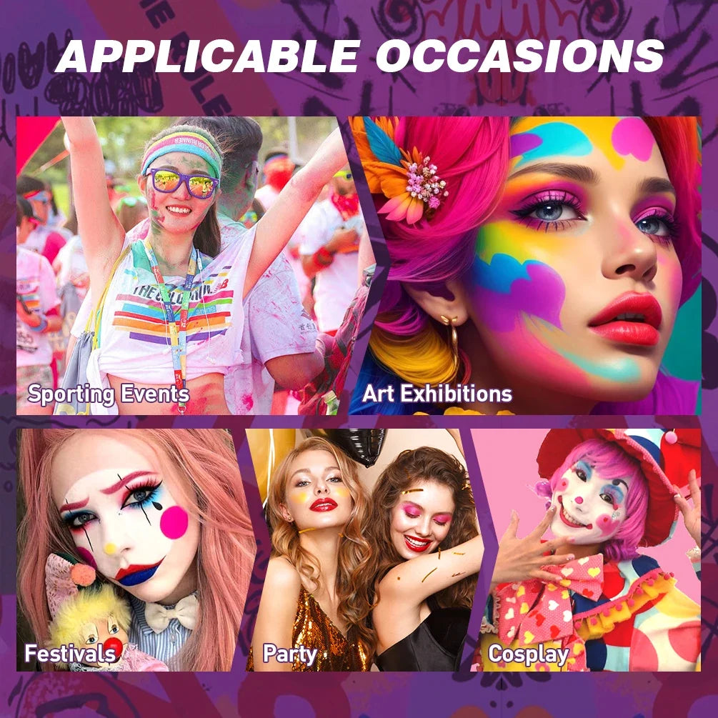 QIBEST Blendable Body Paint Stick – Colorful Eye & Face Makeup Body Paint Makeup Stick Qme