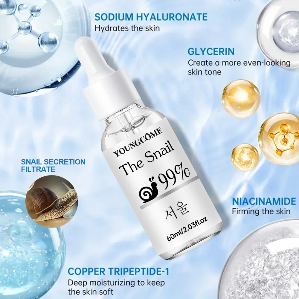 YOUNGCOME Snail Essence Face Serum – Hydrating & Moisturizing Face Serum Qst
