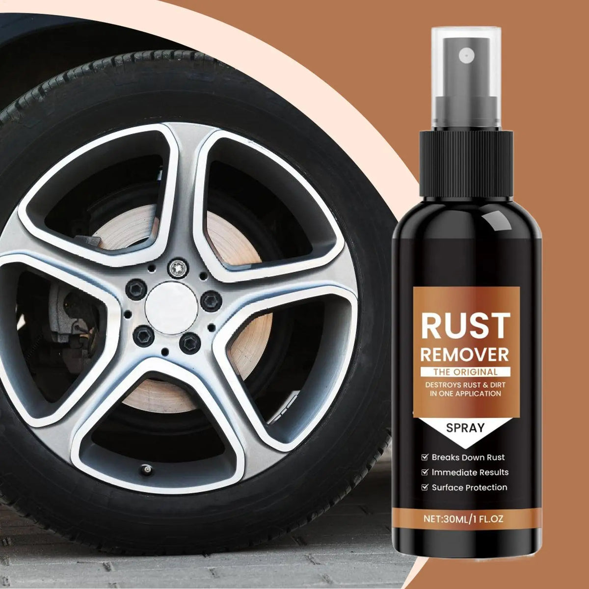 Concentrated Rust Remover & Metal Dissolver 1 Fl Oz | Fast-Acting Rust Remover Cleaner Qme