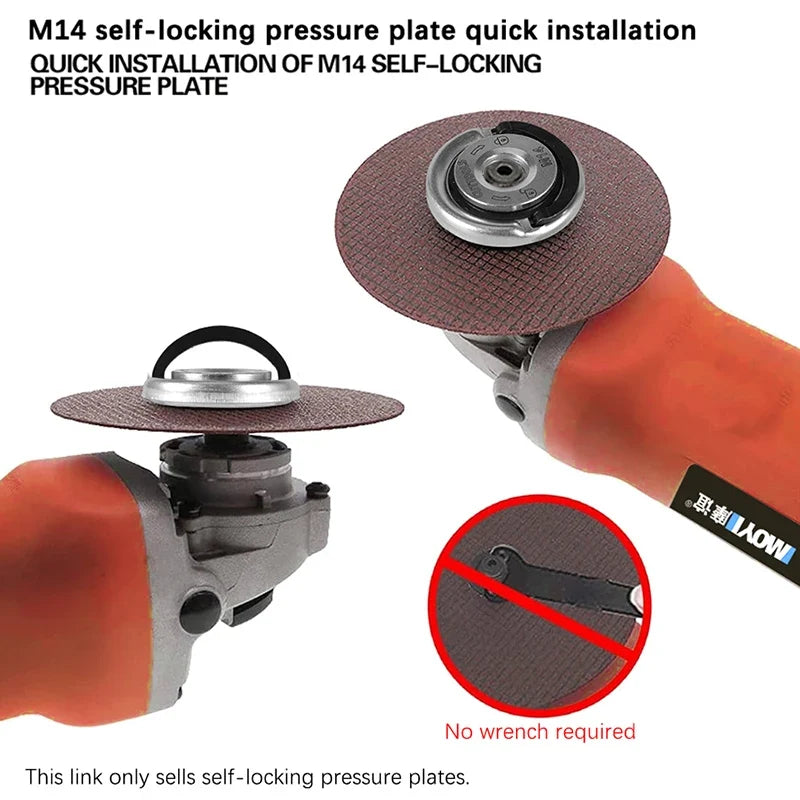 M14 Quick Release Flange Nut Angle Grinder Pressing Plate Chuck Angle Grinder Accessory Qme