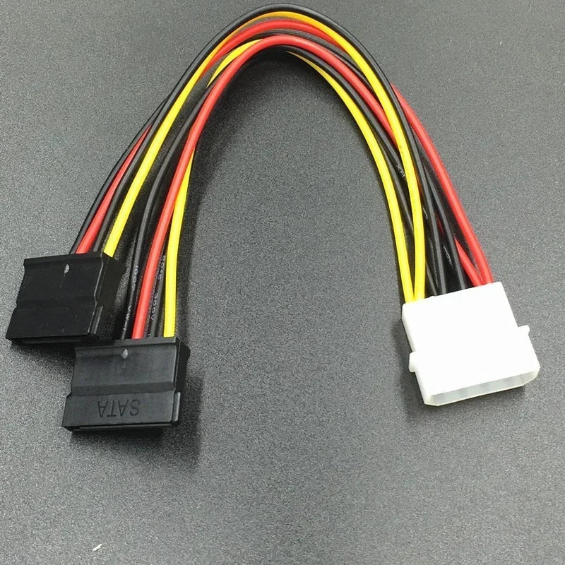 4-Pin Molex to 2x SATA Y Splitter Hard Drive Power Cable SATA Power Splitter Cable Qme 5 pcs