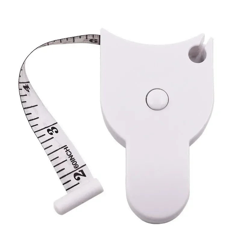 Skinfold Body Fat Caliper Set with Tape & Measurement Chart Body Fat Caliper Set Qme white-cm inch