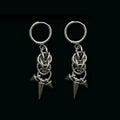 Punk Spiked Gothic Cone Dangle Earrings – Y2K Grunge Unisex Gothic Dangle Earrings Qme 05