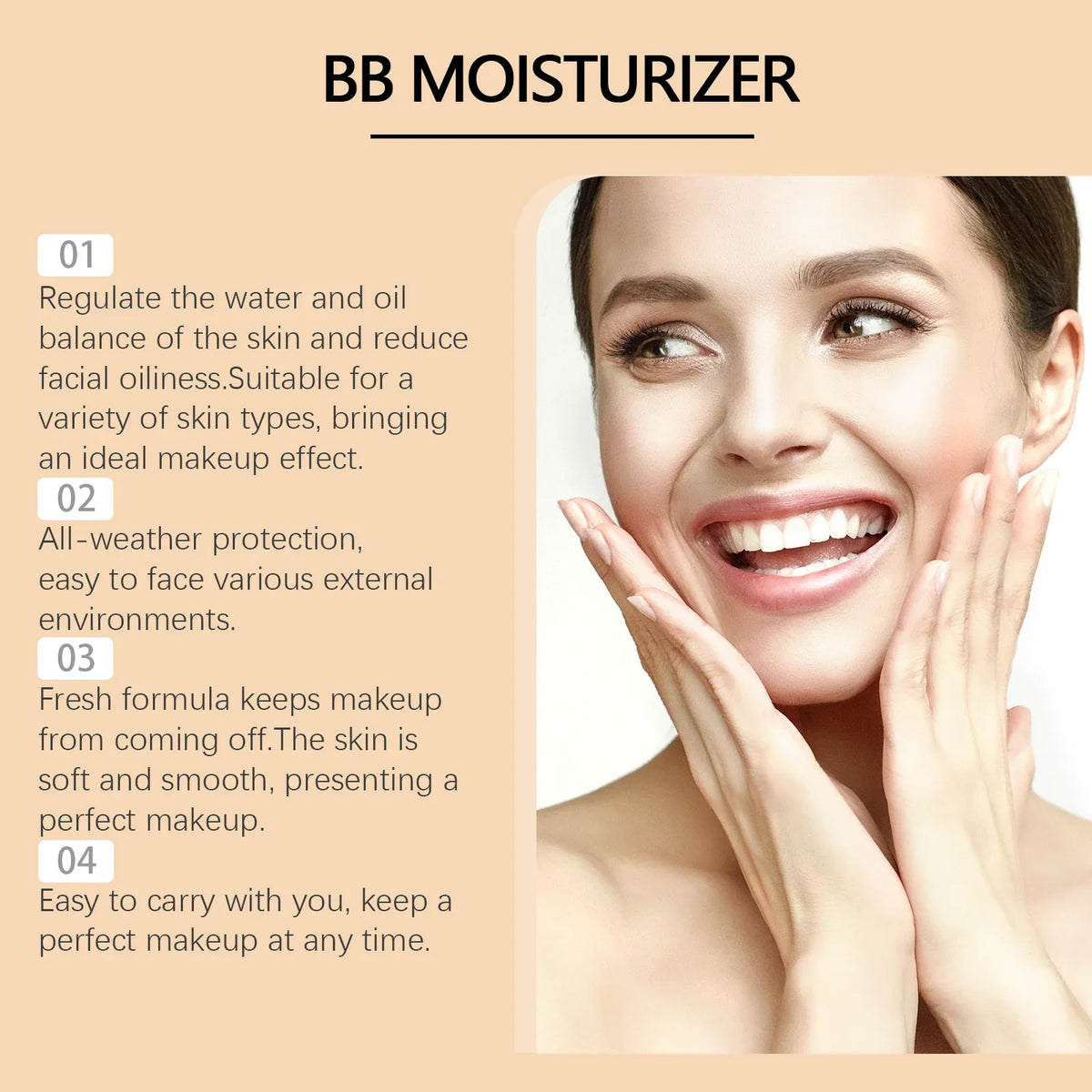 Qme SPF 30 BB Cream – Full Coverage & Long-Lasting Moisture BB Cream Foundation Qme