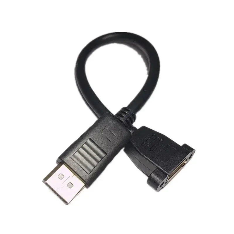 DisplayPort 1.2 Male to Female Locking Extension Cable 4K DisplayPort Extension Cable Qme DP1.2 straight DP1.2 straight