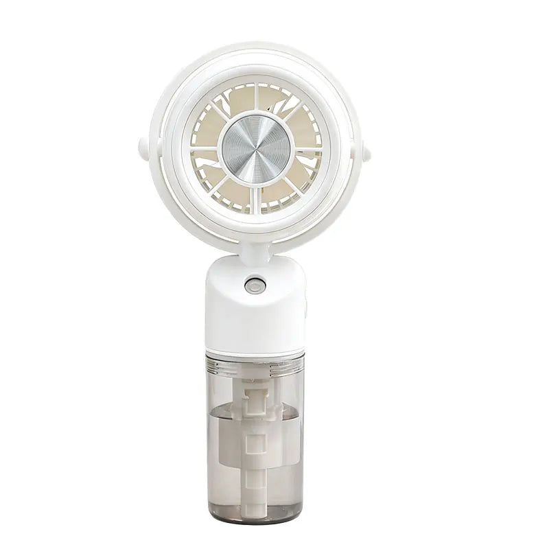 Portable Misting Handheld Fan – USB Rechargeable, 3-Speed Misting Handheld Fan Qst white