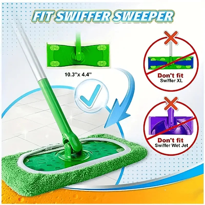 Reusable Microfiber Mop Pads – Absorbent Dry & Wet Floor Cloths Microfiber Mop Pads Qme