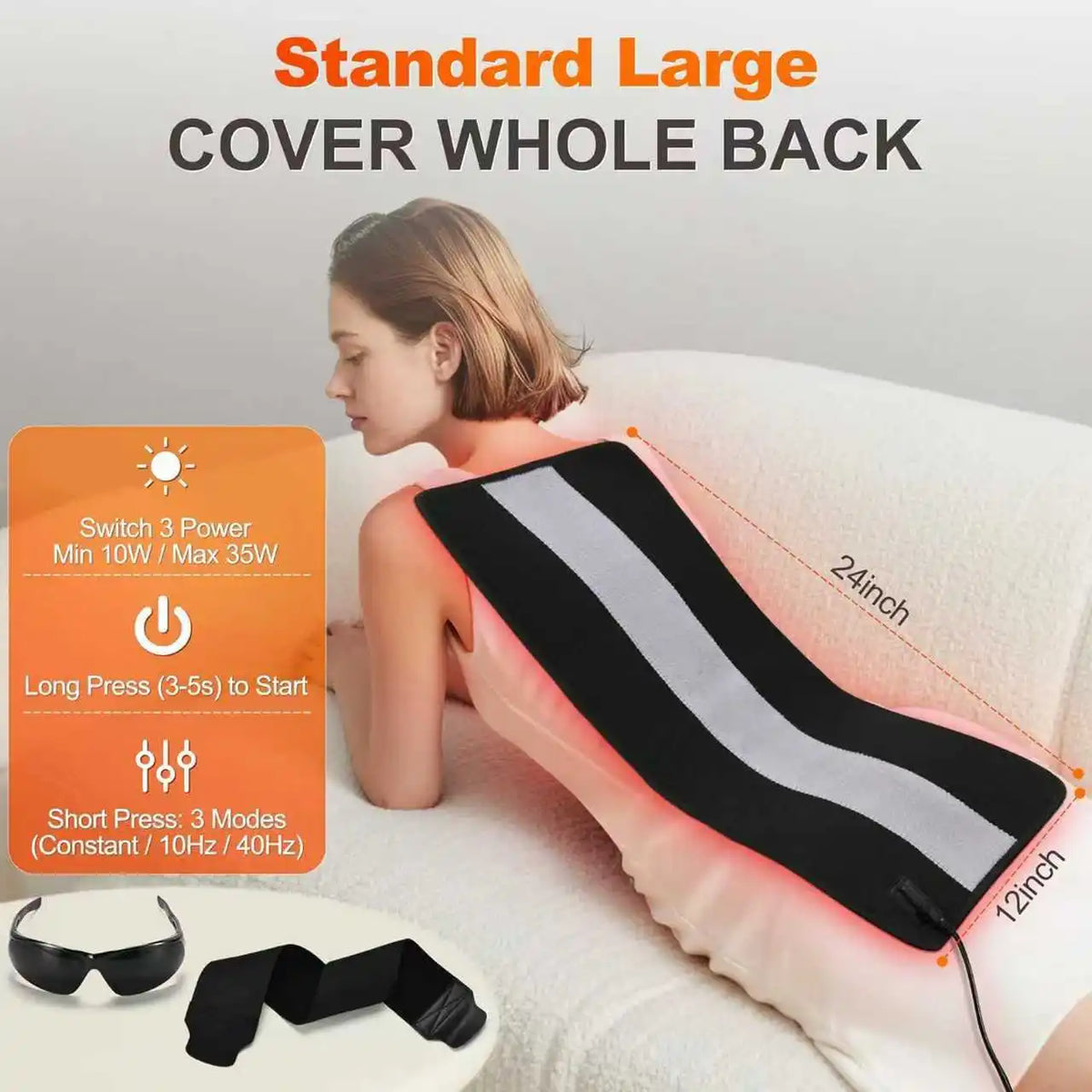 SMARTMAK 242 LED Red Light Therapy Belt 660nm 850nm Wrap Red Light Therapy Belt Qst