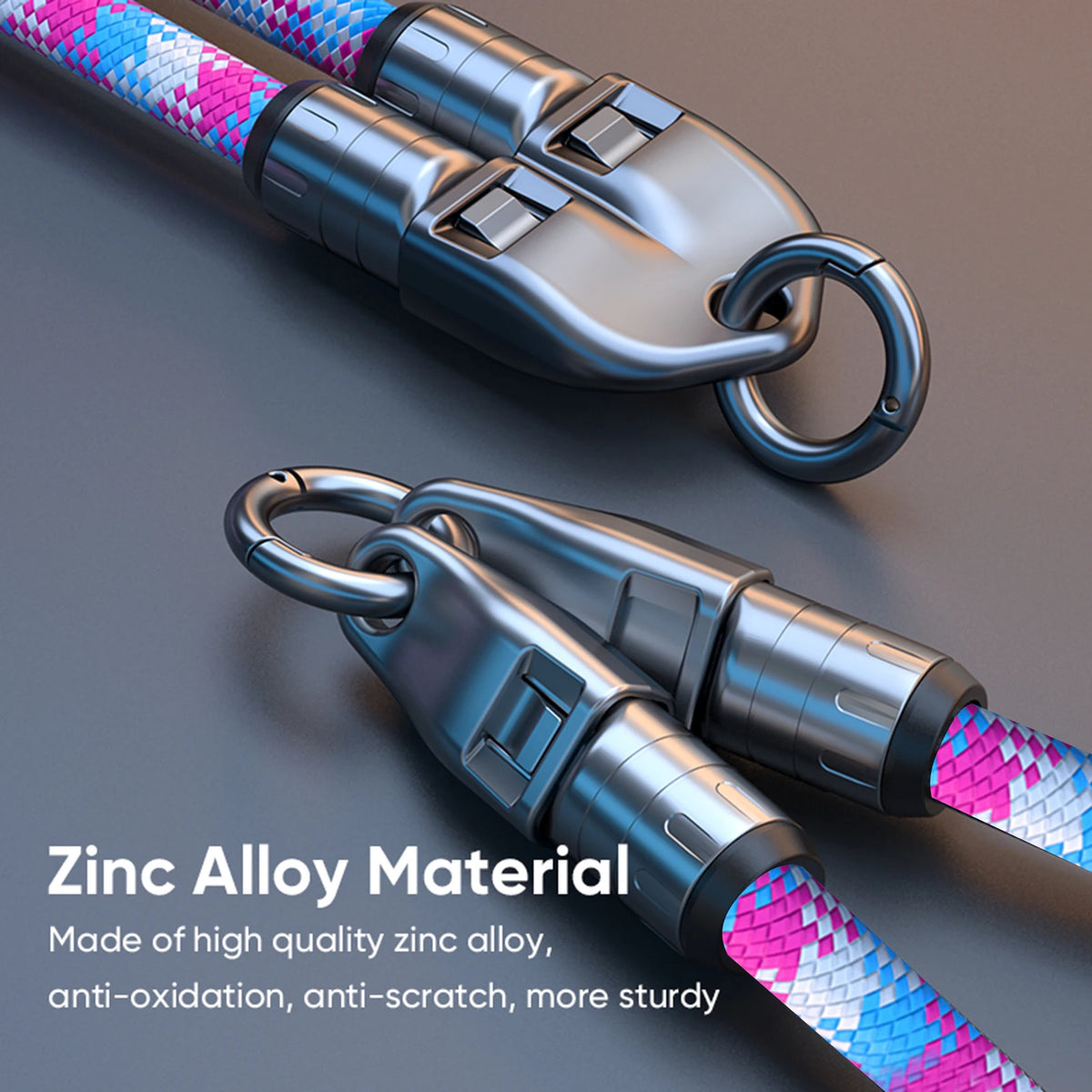 240W USB-C Lanyard Charging Cable | Anti-Theft Zinc Lock USB-C Lanyard Cable Qst