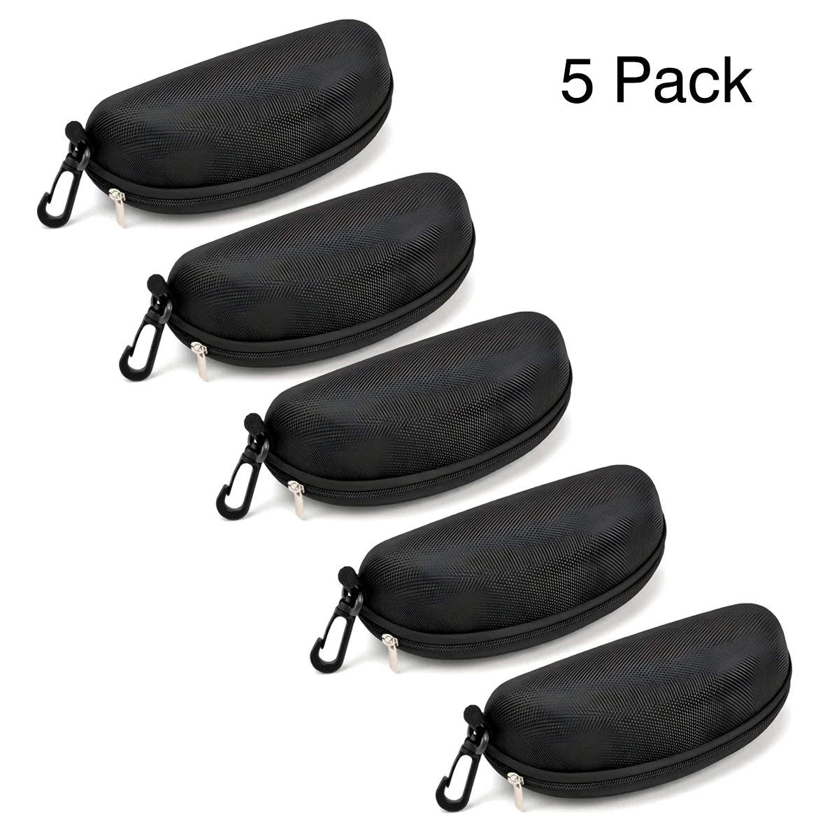 VOPHA EVA Portable Glasses Case Storage Set – Unisex PH04 Eyewear Case Qst 5pcs- Black