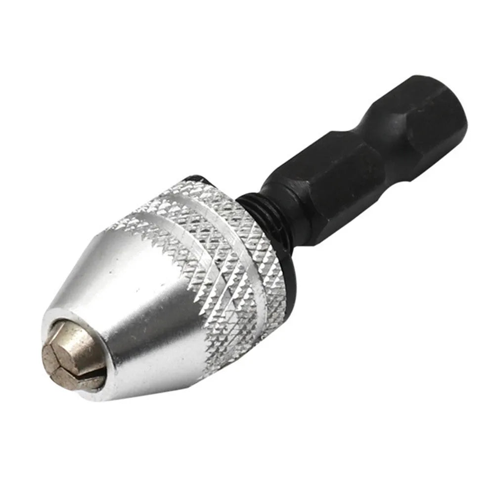 Keyless Drill Chuck Converter 1/4" Hex Shank Bit Collet Drill Chuck Adapter Qme