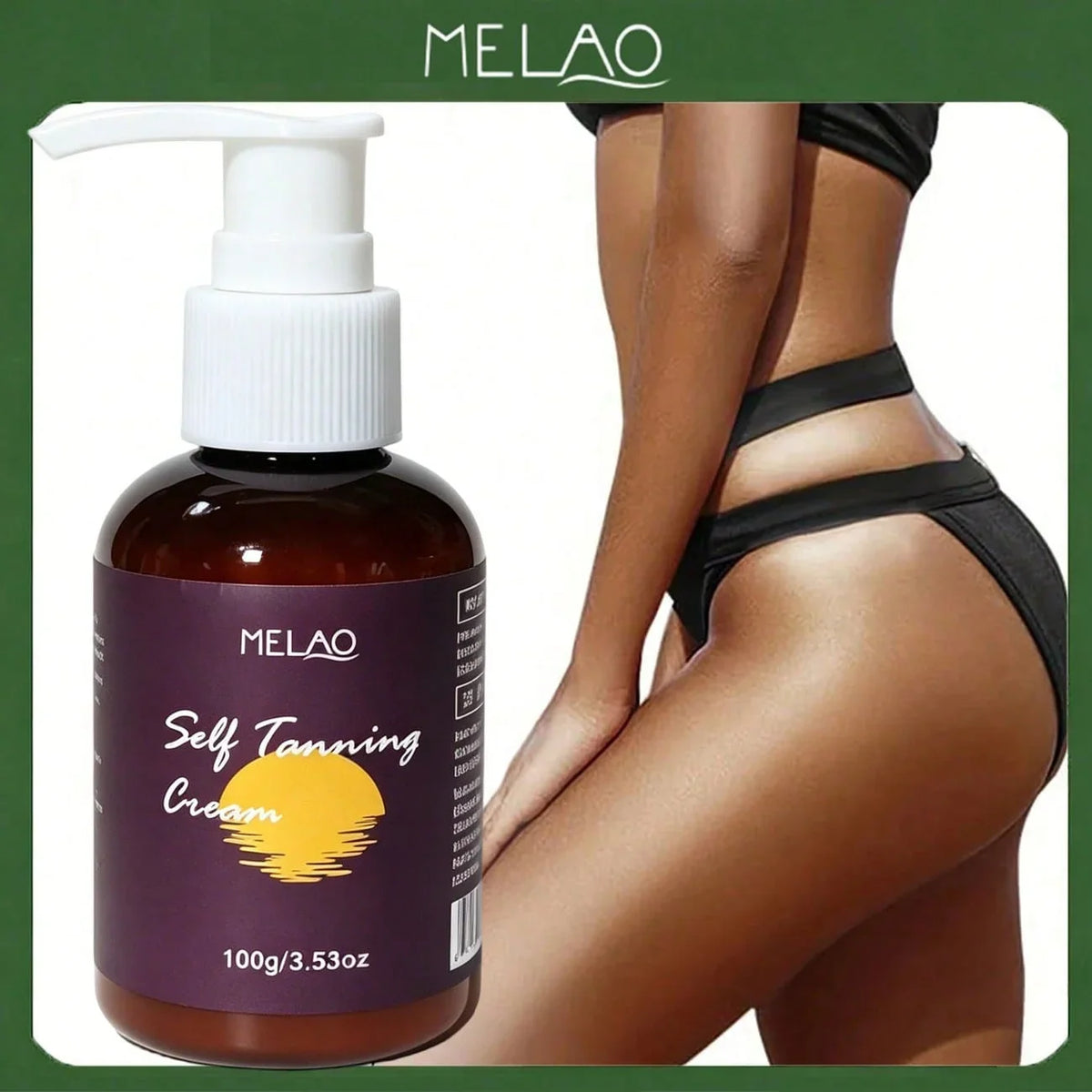 MELAO Natural Sunless Self Tanning Lotion – Golden Glow Sunless Self Tanner Qme
