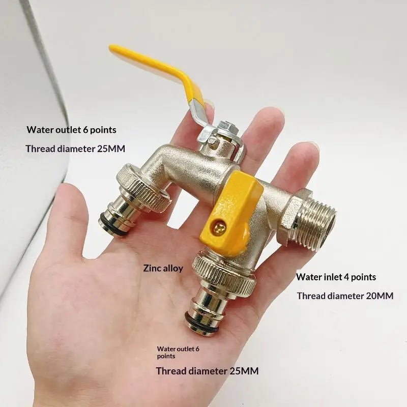 2-Outlet IBC Water Tank Irrigation Fitting 1/2" & 3/4" Irrigation Fitting Qme