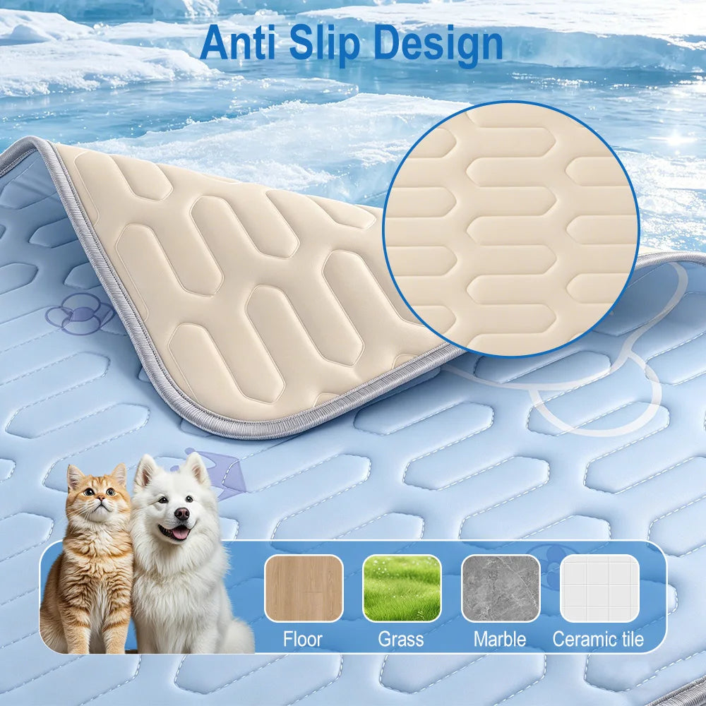 Dog Cooling Mat – Washable Latex Pad for All Dog Sizes Dog Cooling Mat Qst