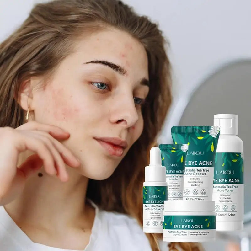 Tea Tree Skin Care Set – 5-Piece Cleanser, Toner & Moisturizer Skin Care Set Qst Default Title