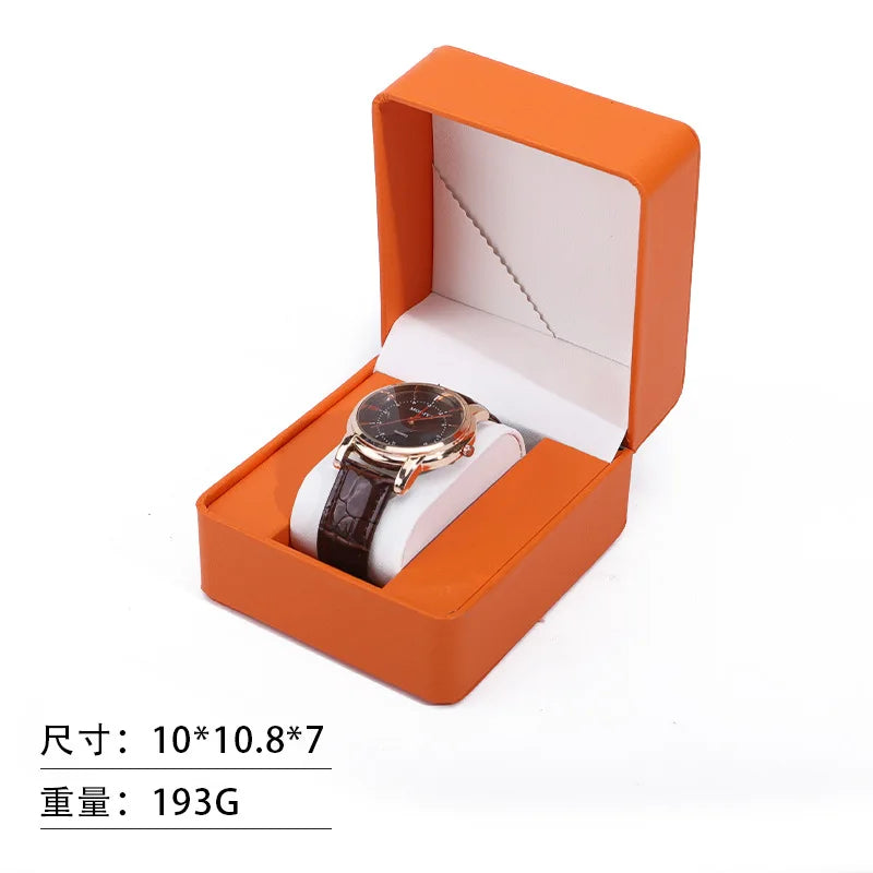 Single Watch Box PU Leather Wristwatch Display Case & Pillow Watch Display Case Qme