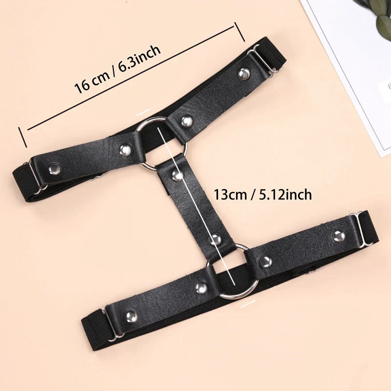 Women's Gothic Garter Belt – Punk Harajuku PU Leather Style Gothic Garter Belt Qme